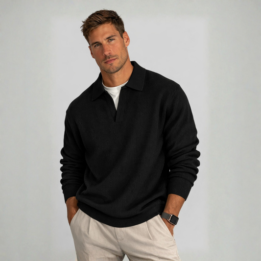 DIEGO | JERSEY TIPO POLO DE PUNTO CASUAL