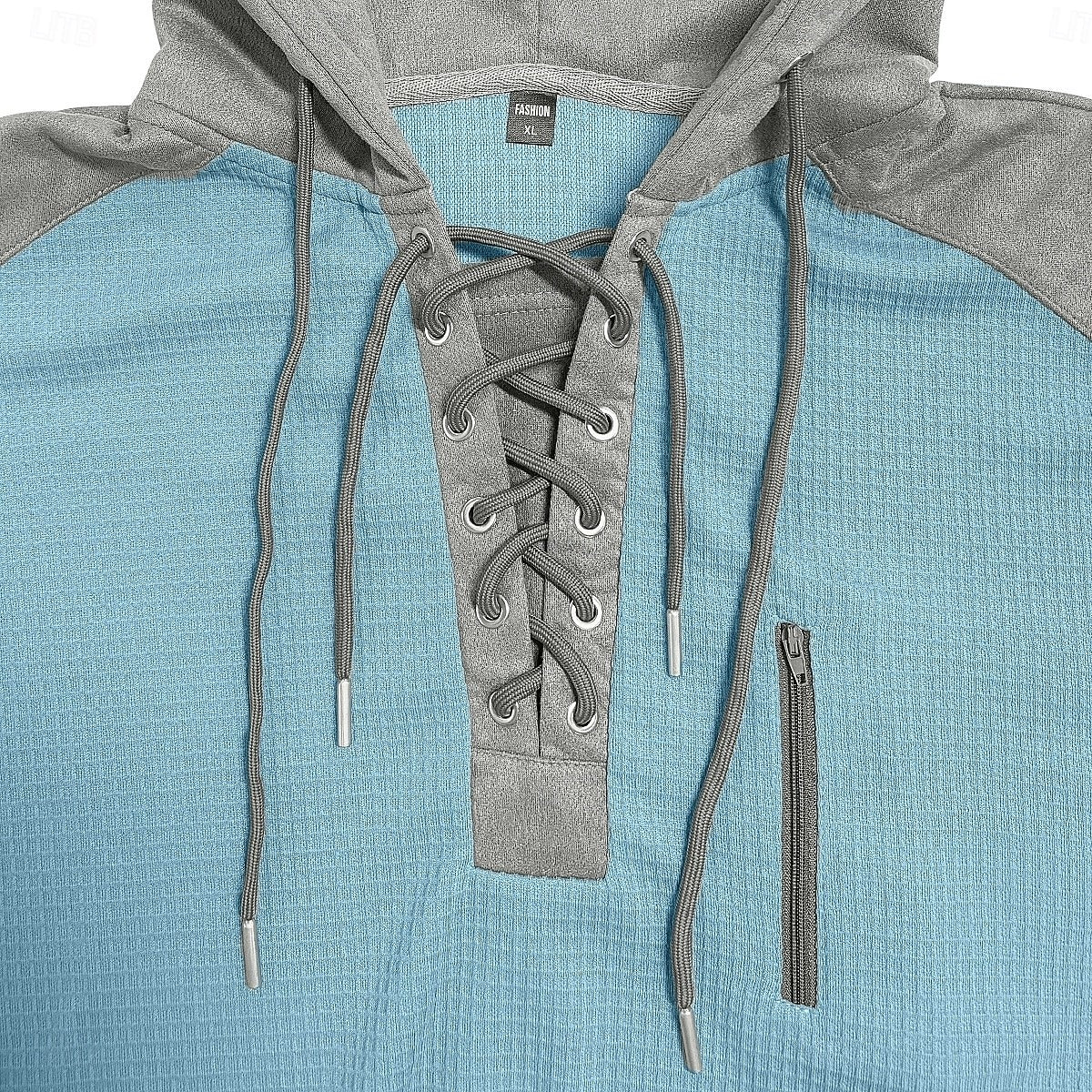 CAMISA HENLEY TEXTURADA CON CAPUCHA